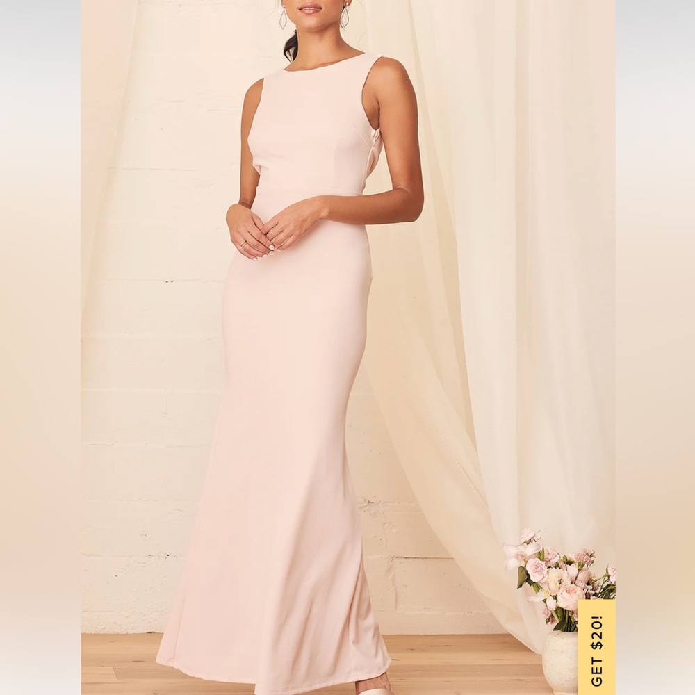 Lulus blush formal pink gown